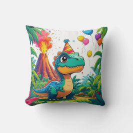 T-Rex Celebration Pillow for Kids Kissen