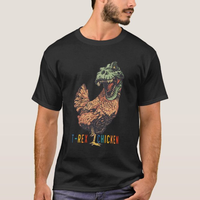 T-REX Chicken Funny Dinosaur T-Shirt (Vorderseite)
