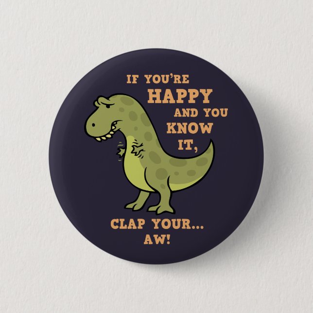 T-Rex Clap II Button (Vorderseite)