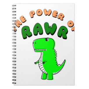 T-Rex des Powers von RAWR Notizblock