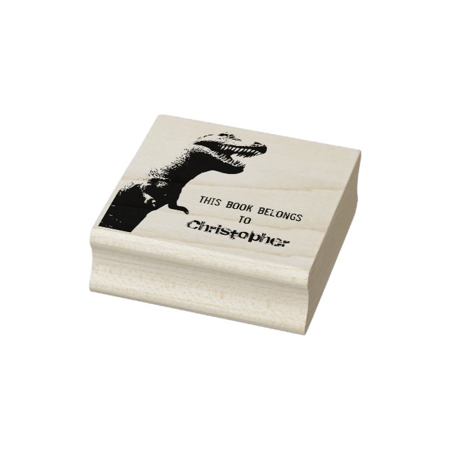 T-Rex - Dieses Buch gehört Gummistempel (Stempel)