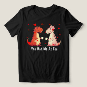 T-Rex Dinasaur T-Shirt, du hattest mich bei Tea Va Tri-Blend Shirt