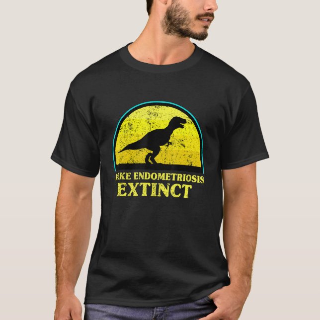 T Rex Dino Endometriose Aussterben Bewusstsein Ki T-Shirt (Vorderseite)
