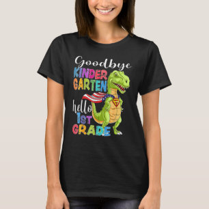 T Rex Dino Goodbye Kindergarten Hallo 1te Grade Gr T-Shirt