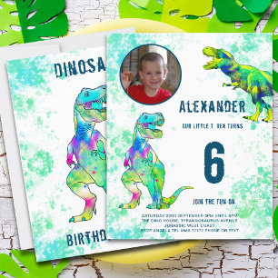 T-Rex Dinosaur 6. Geburtstagsfeier Foto Budget