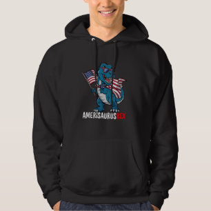 T-Rex Dinosaur Amerisaurus Funny 4. Juli Kinder Hoodie