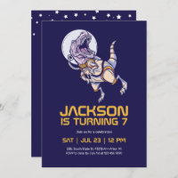 T-rex Dinosaur Astronauten Weltraum Kindergeburtst