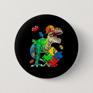 T Rex Dinosaur Autismus Sensibilisierung Puzzle Pi Button