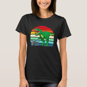 T Rex Dinosaur Blue Heeler Australischer Treibhund T-Shirt
