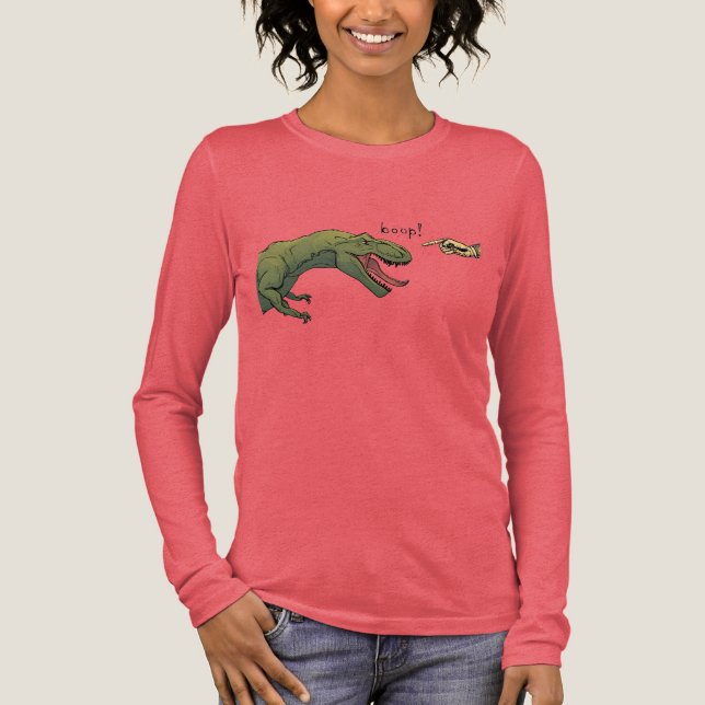 T-Rex Dinosaur Boop Frauen Top (Vorderseite)