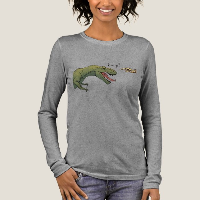 T-Rex Dinosaur Boop Frauen Top (Vorderseite)