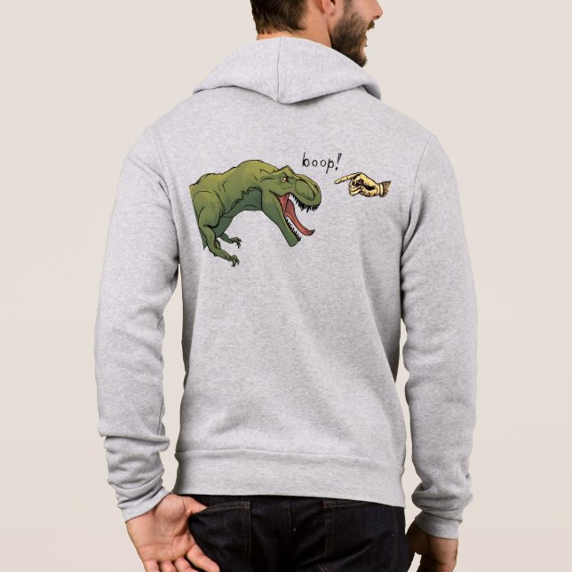T-Rex Dinosaur Boop Männerpulli Hoodie (Rückseite)