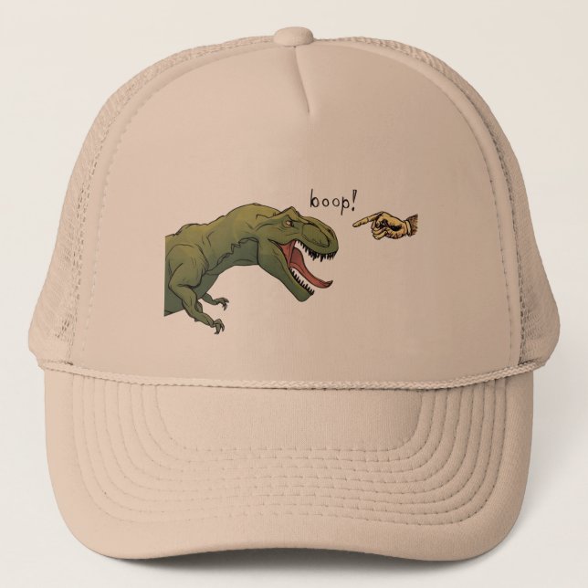 T-Rex Dinosaur Boop Tyrannosaurus Baseball Truckerkappe (Vorderseite)