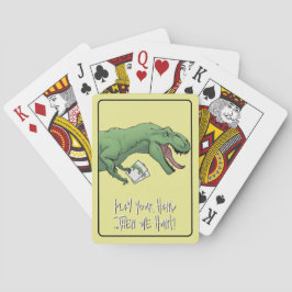 T-Rex Dinosaur Card Game Poker Kartenspielen Spielkarten