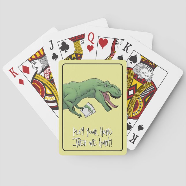 T-Rex Dinosaur Card Game Poker Kartenspielen Spielkarten (Rückseite)