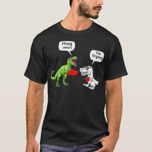 T Rex Dinosaur Couple Hug Me Valentinstag T-Shirt