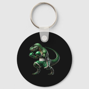 T-Rex-Dinosaur, der Boxen Boxer Kampfsport macht  Schlüsselanhänger