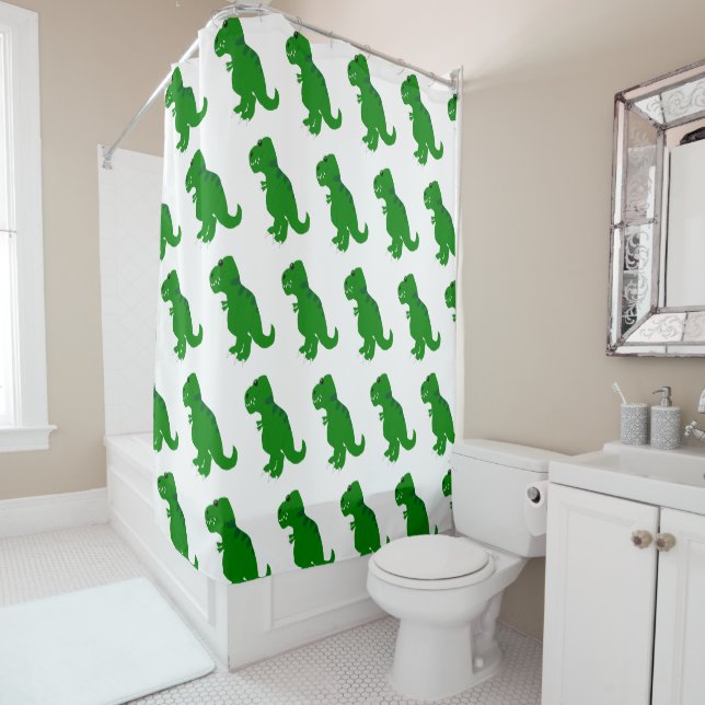 T-Rex-Dinosaur-Design Duschvorhang (Beispiel)