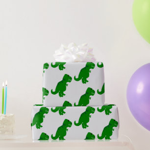 T-Rex-Dinosaur-Design in jeder Hintergrundfarbe Geschenkpapier