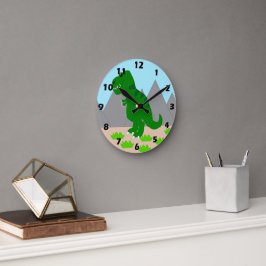 T-Rex Dinosaur Design Runde Wanduhr