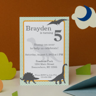 T-Rex Dinosaur Einladung zum Geburtstag