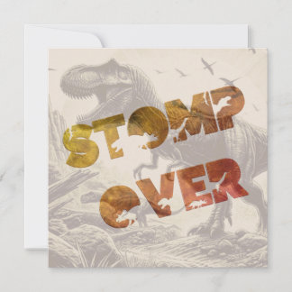 T-rex Dinosaur Einladungskarte