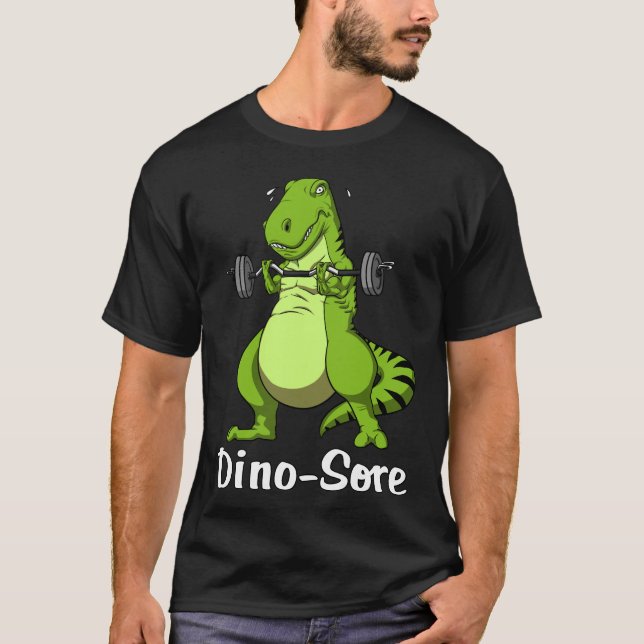 T-Rex Dinosaur Fitness Workout Gym Training T-Shirt (Vorderseite)