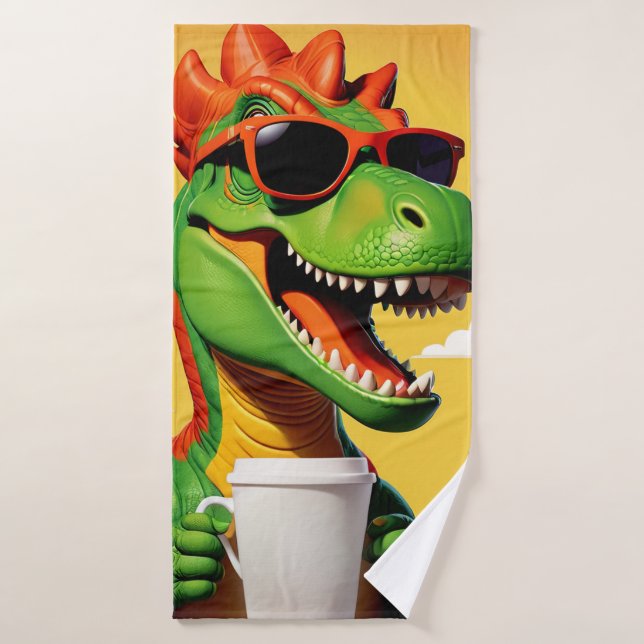 T-Rex Dinosaur Funny Badehandtuch (Badehandtuch)