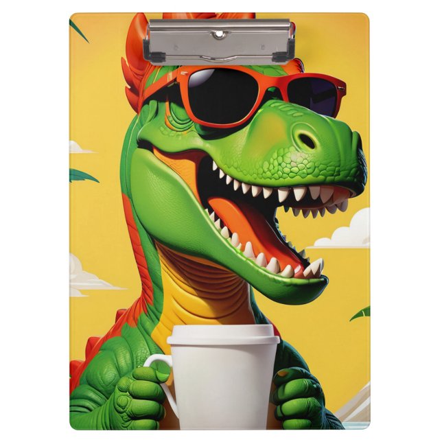 T-Rex Dinosaur Funny Klemmbrett (Vorderseite)
