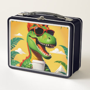 T-Rex Dinosaur Funny Metall Brotdose