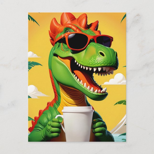 T-Rex Dinosaur Funny Postkarte (Vorderseite)