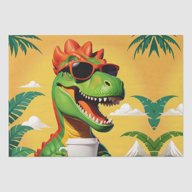 T-Rex Dinosaur Funny Seidenpapier (Vorderseite)