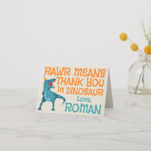 T-Rex Dinosaur Geburtstag Vielen Dank, dass Sie si Dankeskarte