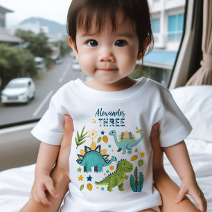 T rex Dinosaur Geburtstagsfeier Baby T-shirt