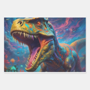 T-Rex Dinosaur Geschenkpapier Set