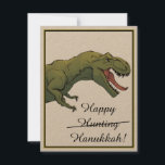 T-Rex Dinosaur Hanukkah Holiday Grußkarte Set Mitteilungskarte<br><div class="desc">T-Rex</div>
