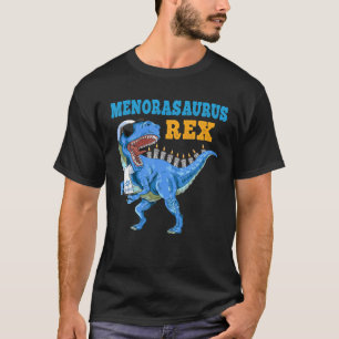 T Rex Dinosaur Hanukkah Menorasaurus Rex Funny T-Shirt