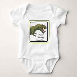 T-Rex Dinosaur Hanukkah Unisex Baby Outfit Strampler