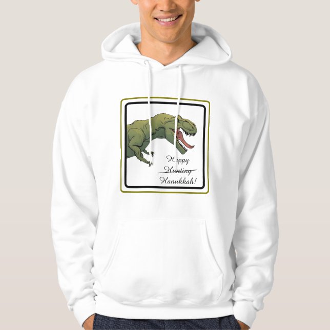 T-Rex Dinosaur Hanukkah Unisex hoodie Sweatshirt (Vorderseite)