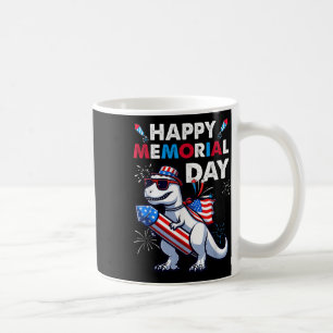 T Rex Dinosaur Happy Memorial Day 4. Juli Amer Kaffeetasse