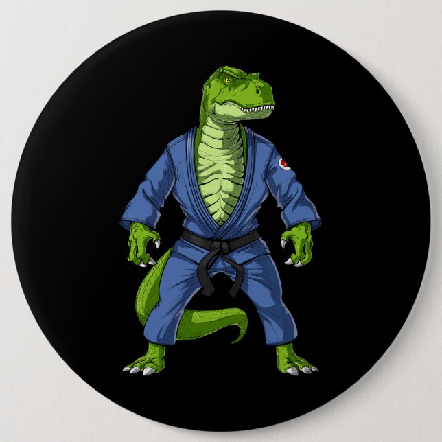 T-Rex Dinosaur Jiu-Jitsu Button (Vorderseite)