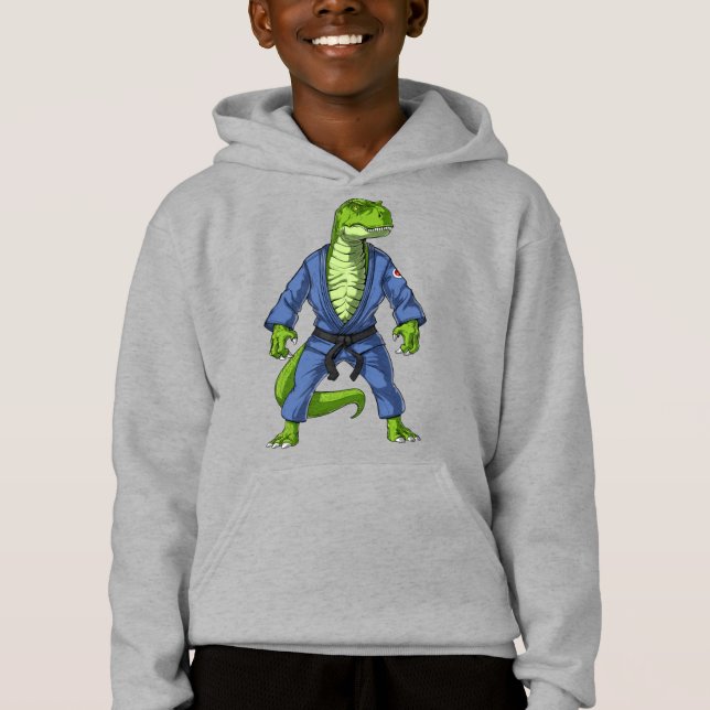 T-Rex Dinosaur Jiu-Jitsu Hoodie (Vorderseite)