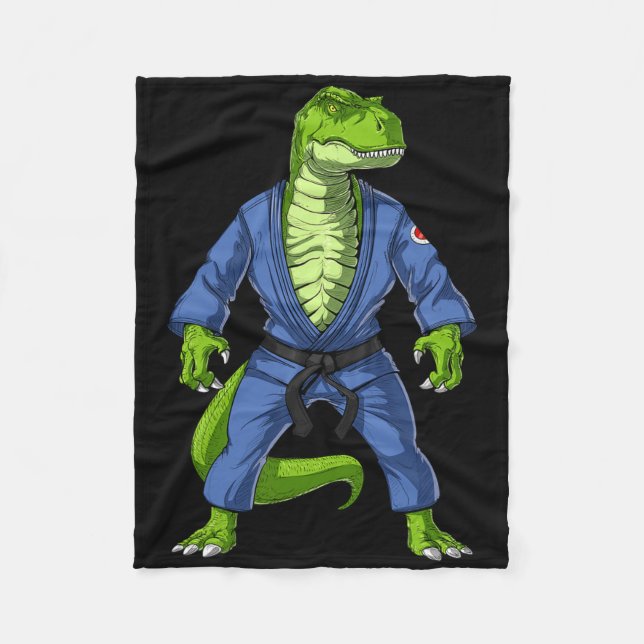 T-rex Dinosaur Jiu-jitsu Judo Ninja Martial Arts K Fleecedecke (Vorderseite)