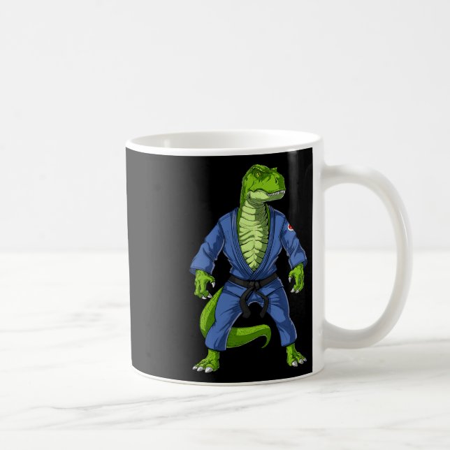 T-rex Dinosaur Jiu-jitsu Judo Ninja Martial Arts K Kaffeetasse (Rechts)