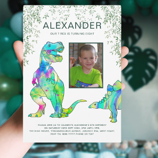 T-Rex Dinosaur Jungle Geburtstagsparty Einladung