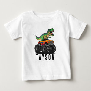 T-Rex Dinosaur Monster Truck Baby T-shirt