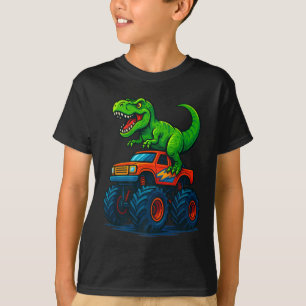 T-Rex Dinosaur Monster Truck Jungen Geburtstag Sch T-Shirt