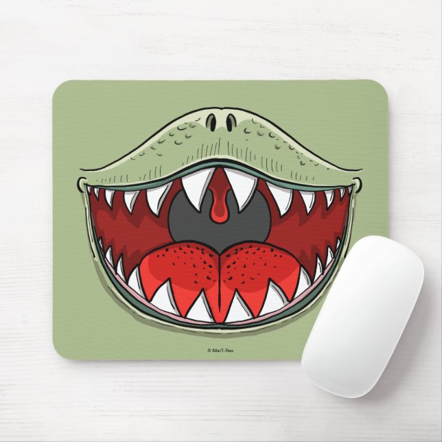T-rex Dinosaur Mouth Kids Cartoon Mousepad (Mit Mouse)
