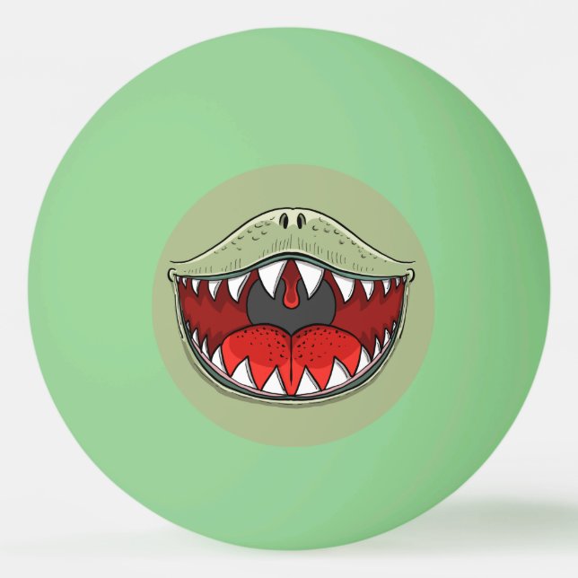 T-rex Dinosaur Mouth Kids Cartoon Tischtennisball (Vorderseite)
