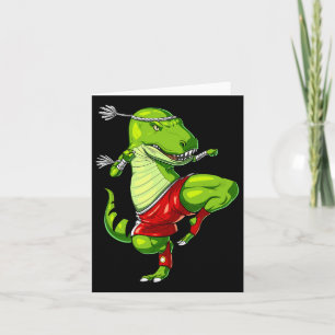 T-rex Dinosaur Muay Thai Boxing Karate Martial Art Karte